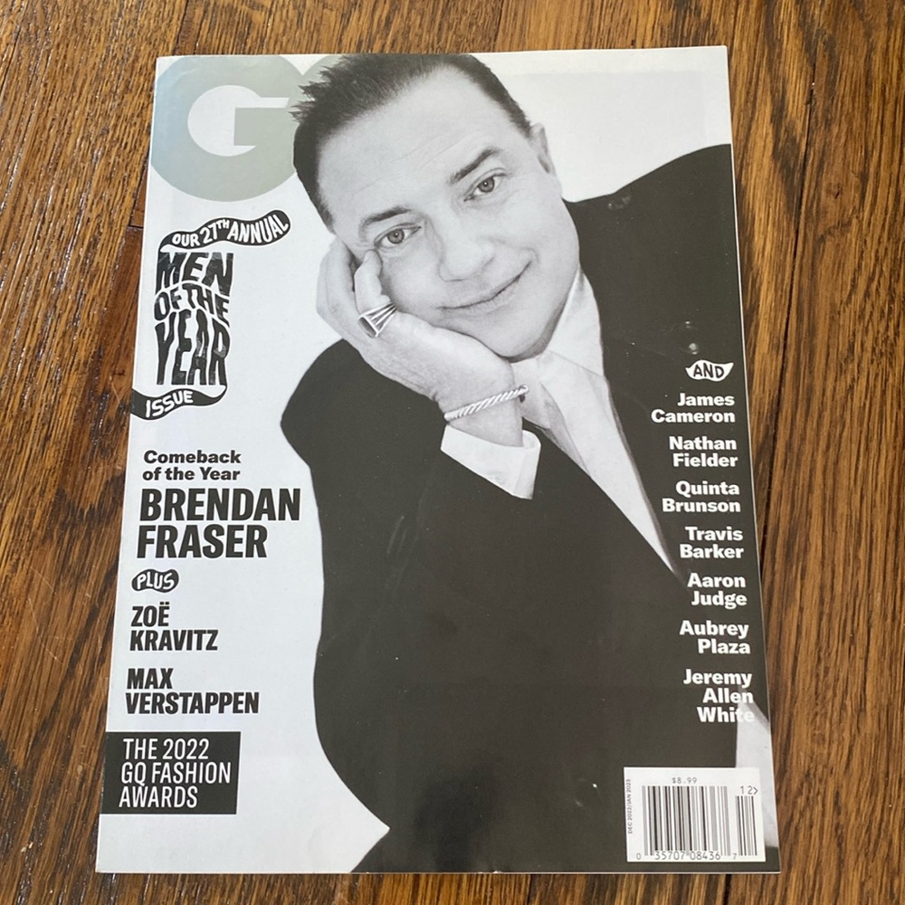 GQ Magazine Dec 2022/Jan 2023 Brendan Fraser Men of the Year Issue - Aaron Judge